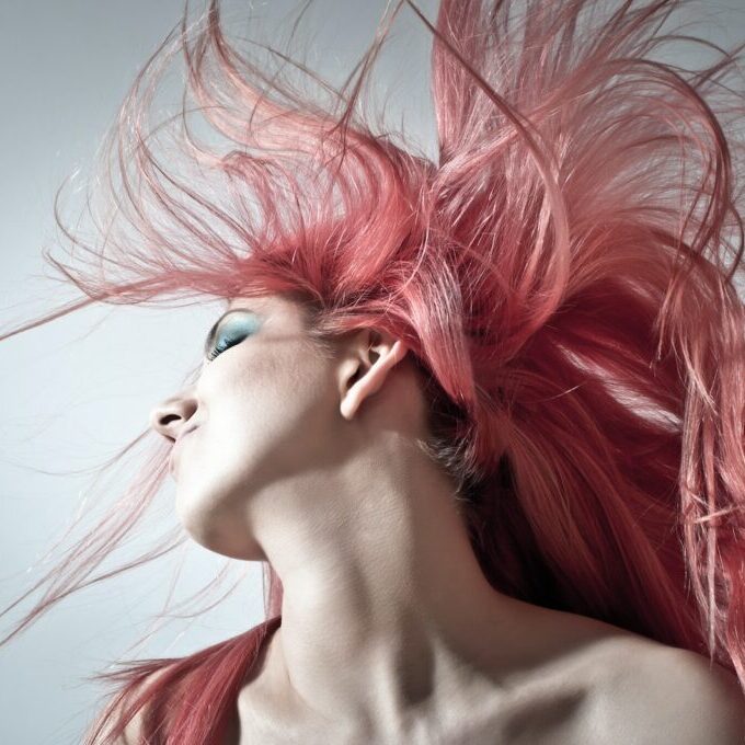 woman waving her hair